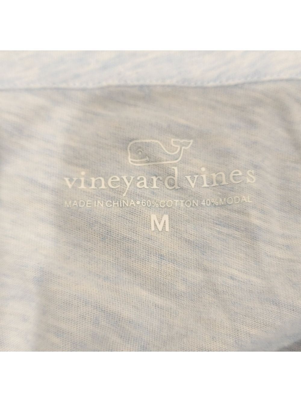 Vineyard Vines Blue Long Sleeve Pullover Polo Shirt Size Medium - Picture 9 of 9
